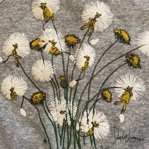 Vintage 80s Petal Pet Dandelions Lions Sweatshirt